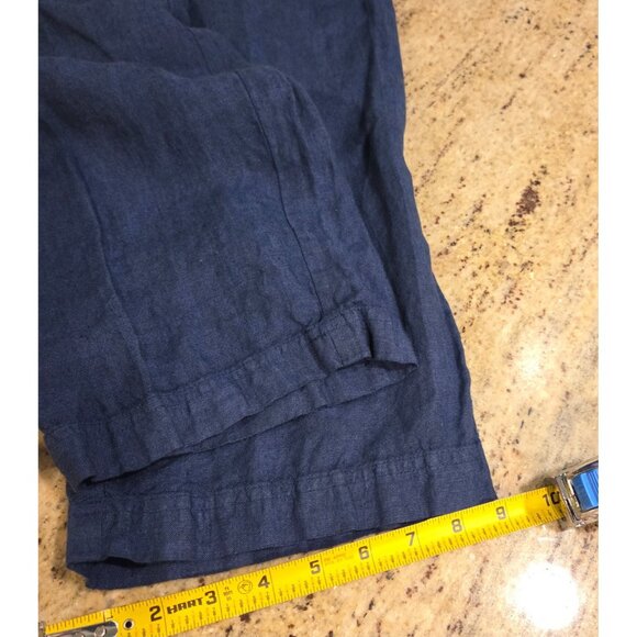 New! Y2K VTG Talbots Women M Irish Linen Pants Drawstring Elastic Waist Coastal - Picture 6 of 14